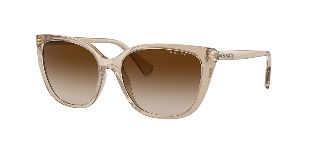 Ralph RA5274 56 Gradient Brown & Shiny Transparent Brown Sunglasses ...