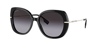 Burberry BE4402U 56 Dark Grey & Matte Black Sunglasses | Sunglass 