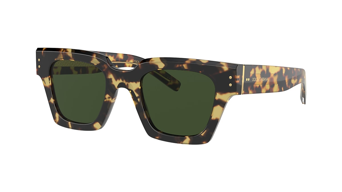 Dolce&Gabbana DG4413 48 Green & Yellow Havana/Crystal Sunglasses 