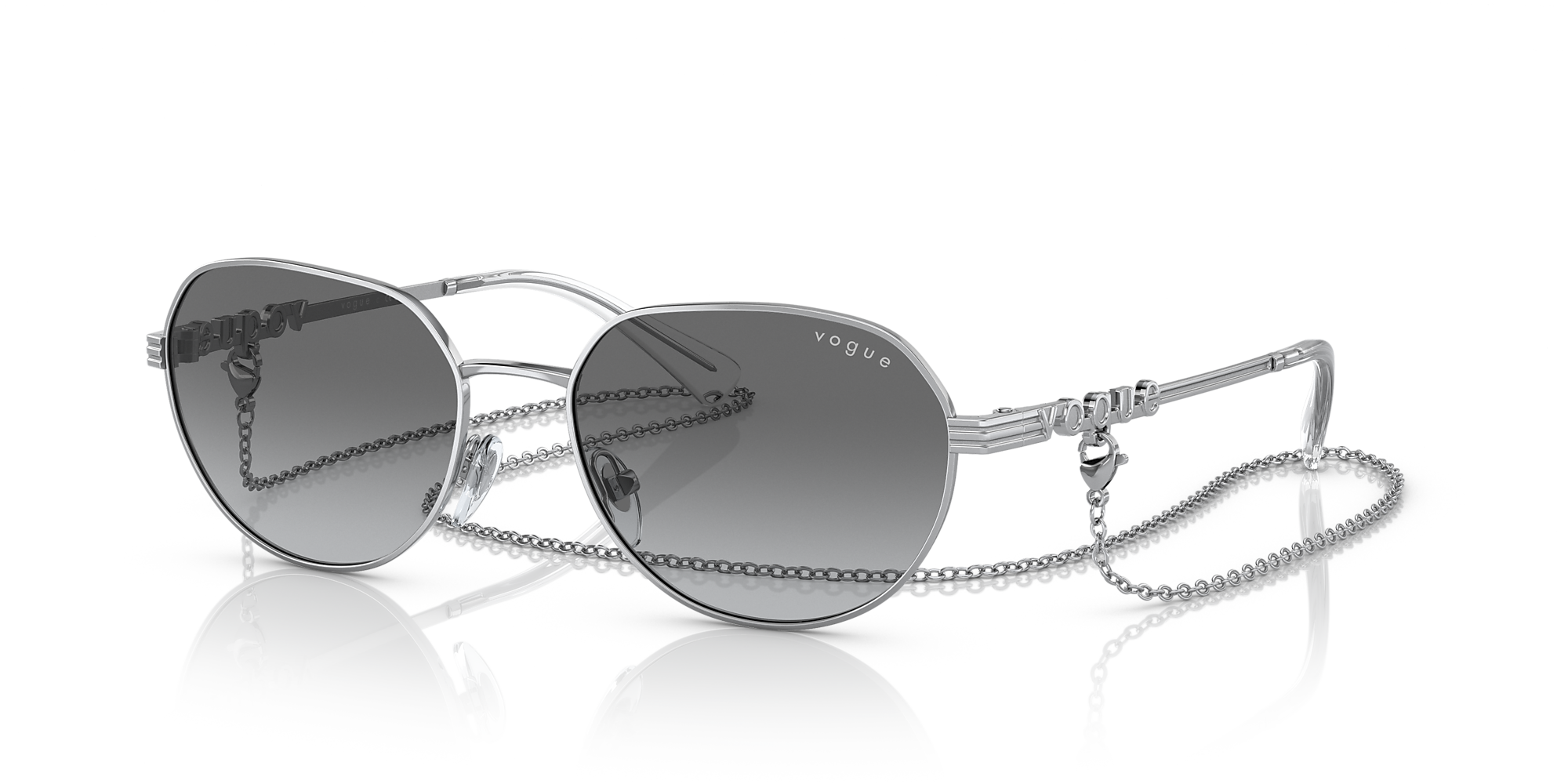 Vogue Eyewear VO4254S 53 Gradient Grey & Silver Sunglasses Sunglass