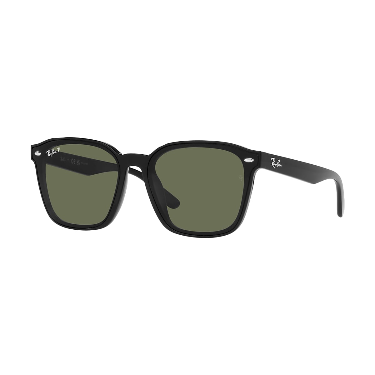 Ray-Ban RB4392D XXL (66 - 17) with Green lenses and Black frame
