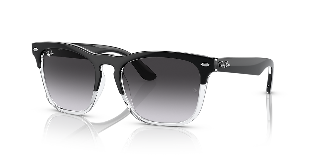 ørn træt fejl Ray-Ban RB4487 Steve 54 Grey & Black On Transparent Sunglasses | Sunglass  Hut USA