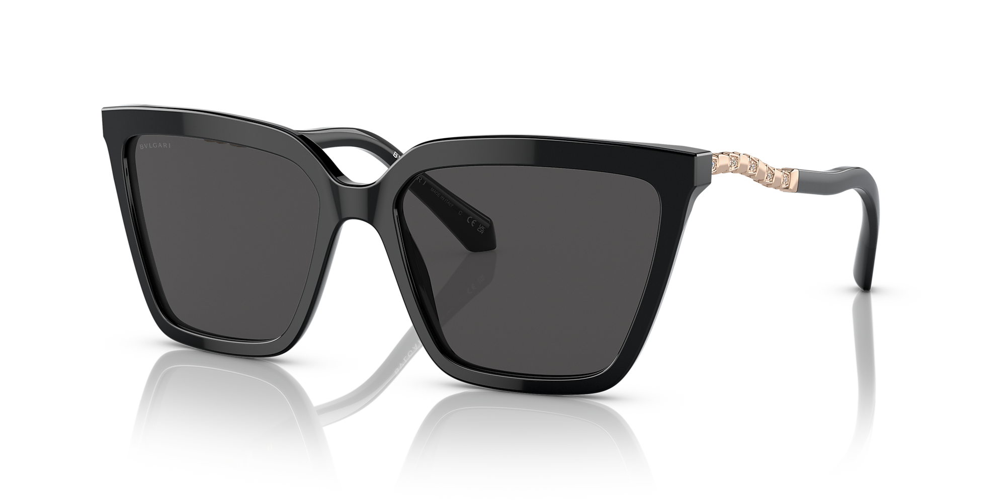 Bvlgari BV8255B 57 Dark Grey & Black Sunglasses | Sunglass Hut USA
