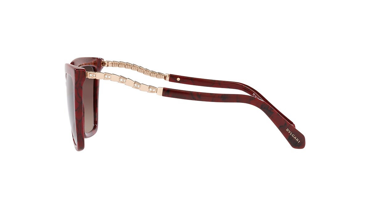 Bvlgari BV8255B 57 Brown Grad Purple Grad Black & Red Sunglasses 