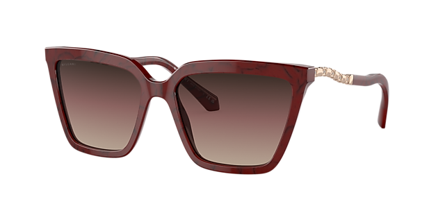 Bvlgari BV8255B 57 Brown Grad Purple Grad Black & Red Sunglasses 