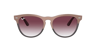 Ray-Ban RB4471 Iris 54 Violet & Beige On Transparent Grey