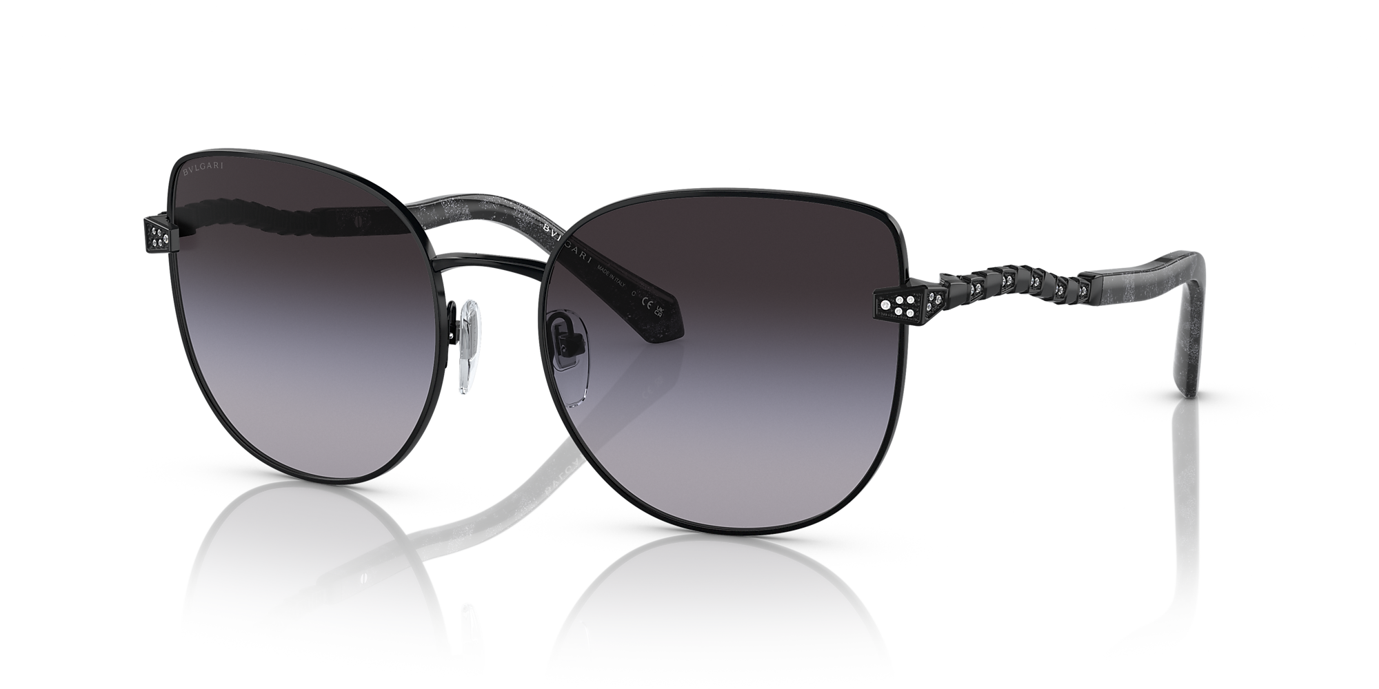 Bvlgari BV6184B 56 Grey Gradient & Black Sunglasses Sunglass Hut