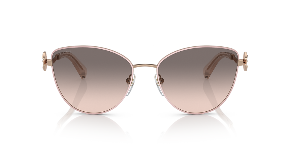 Bvlgari BV6185B 57 Pink Gradient Grey & Pink Gold/Pink Sunglasses