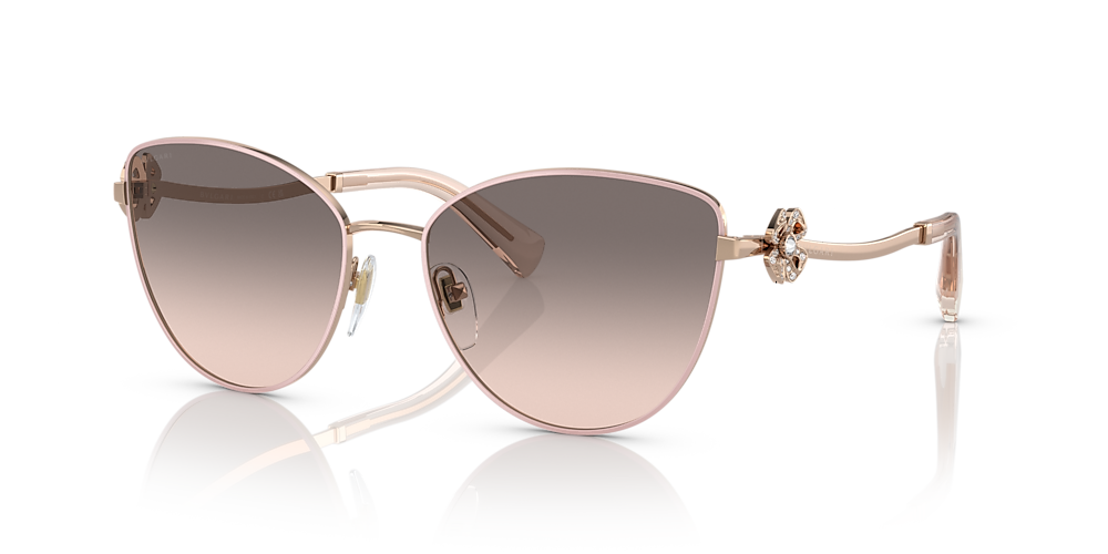 Bvlgari BV6185B 57 Pink Gradient Grey & Pink Gold/Pink Sunglasses