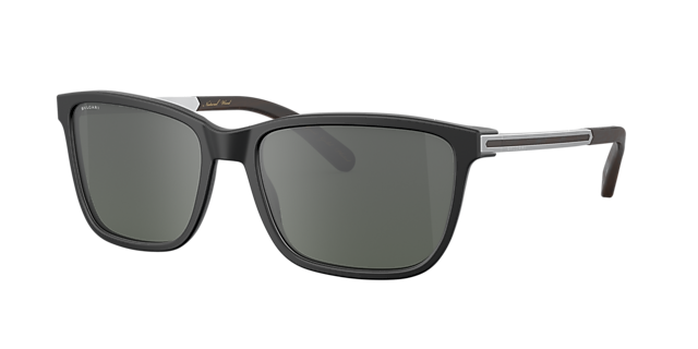 Bvlgari BV7037K 59 Dark Grey Mirror Silver Polar & Matte Black 