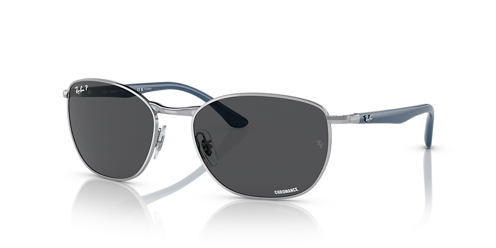 Ray-Ban RB3702 57 Dark Grey & Silver Polarised Sunglasses | Sunglass Hut  Australia