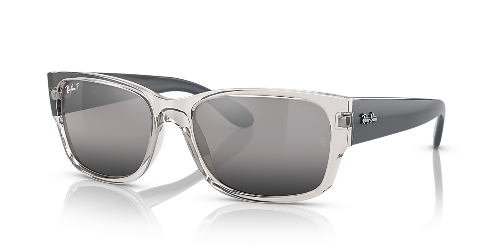 Ray-Ban RB4388 58 Grey & Transparent Grey Polarized Sunglasses | Sunglass  Hut USA