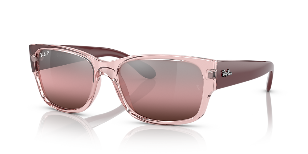Ray-Ban RB4388 58 Red & Transparent Pink Polarized Sunglasses | Sunglass  Hut USA