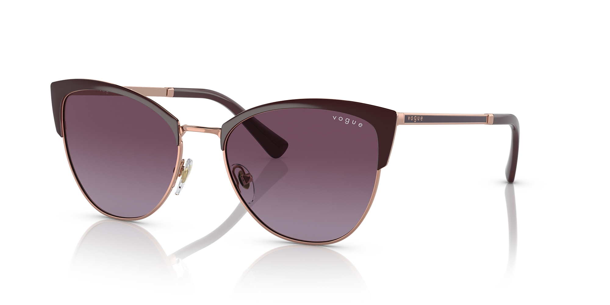 Vogue Eyewear VO4251S 55 Gradient Violet & Top Bordeaux/Rose Gold