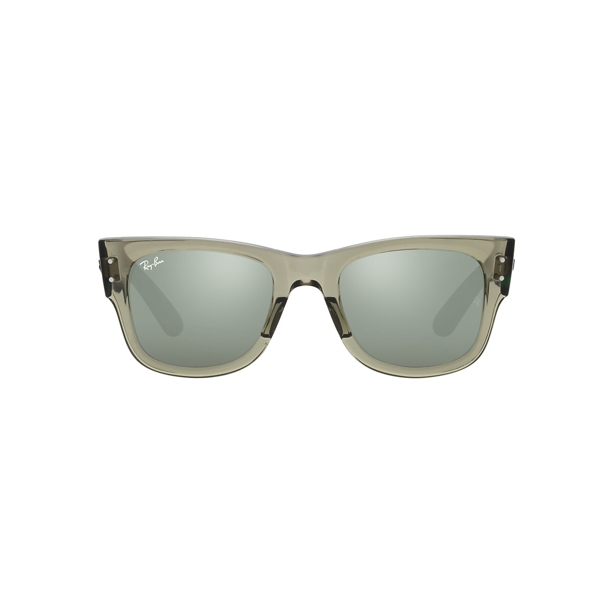 Ray-Ban RB0840S Mega Wayfarer 51 Silver & Transparent Green Sunglasses |  Sunglass Hut USA