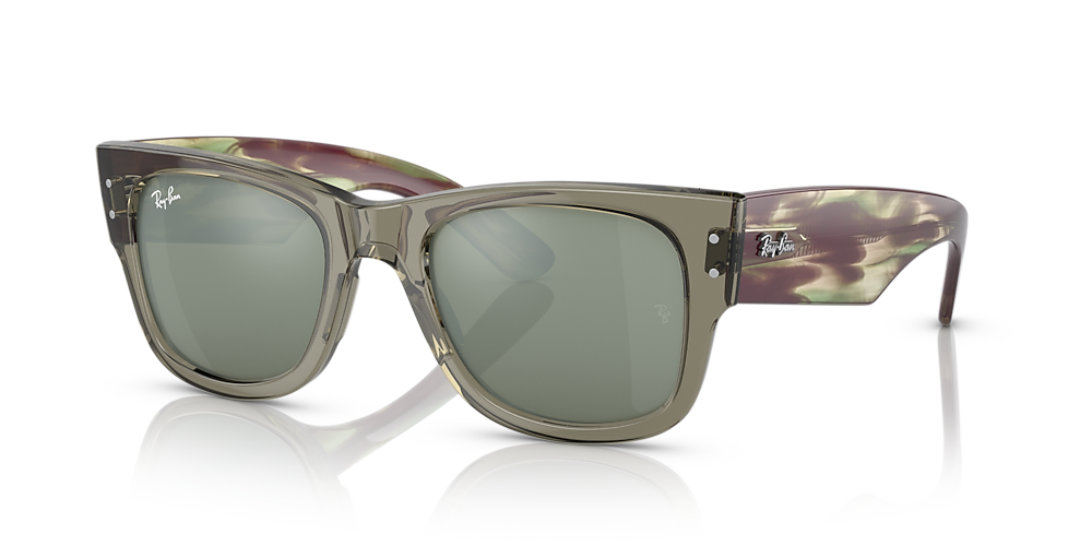 USA 51 Green Sunglass | Silver Hut Sunglasses Mega RB0840S Ray-Ban Wayfarer & Transparent