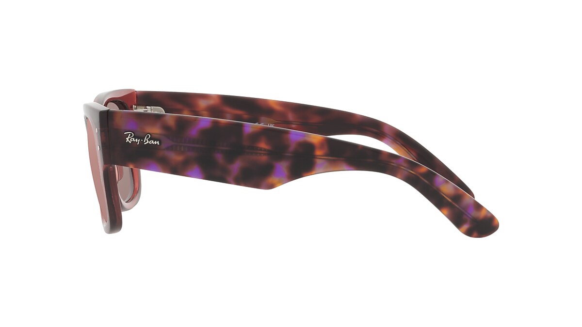 RB0840S Mega Wayfarer 51 Red & Transparent Pink Sunglasses | Sunglass Hut USA