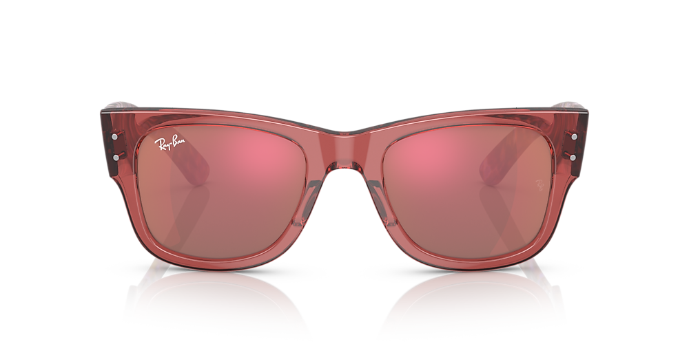 Ray-Ban RB0840S Mega Wayfarer 51 Red & Transparent Pink Sunglasses |  Sunglass Hut Australia