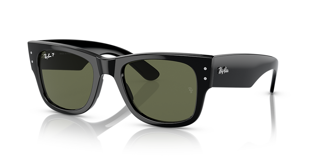 Charles Keasing twist collegegeld Ray-Ban RB0840S Mega Wayfarer 51 Green & Black Polarized Sunglasses |  Sunglass Hut USA