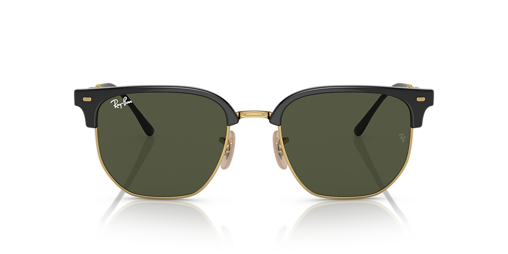 Ray Ban RB4416 New Clubmaster 51 Green Black On Gold Sunglasses