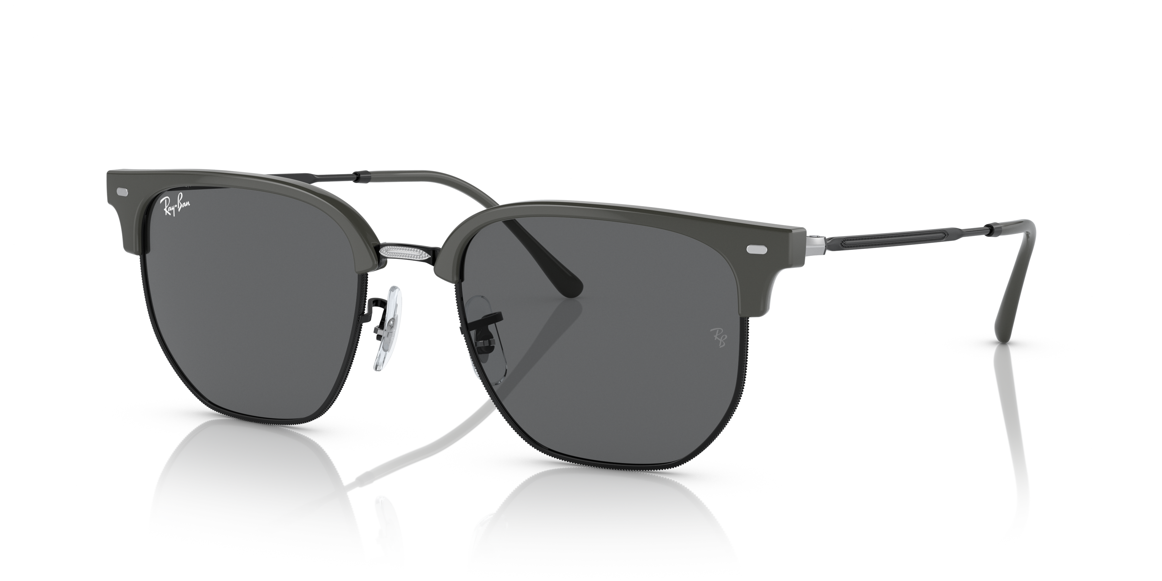 Ray-Ban RB3016 Clubmaster Classic 51 Dark Grey & Grey On Black Sunglasses |  Sunglass Hut USA