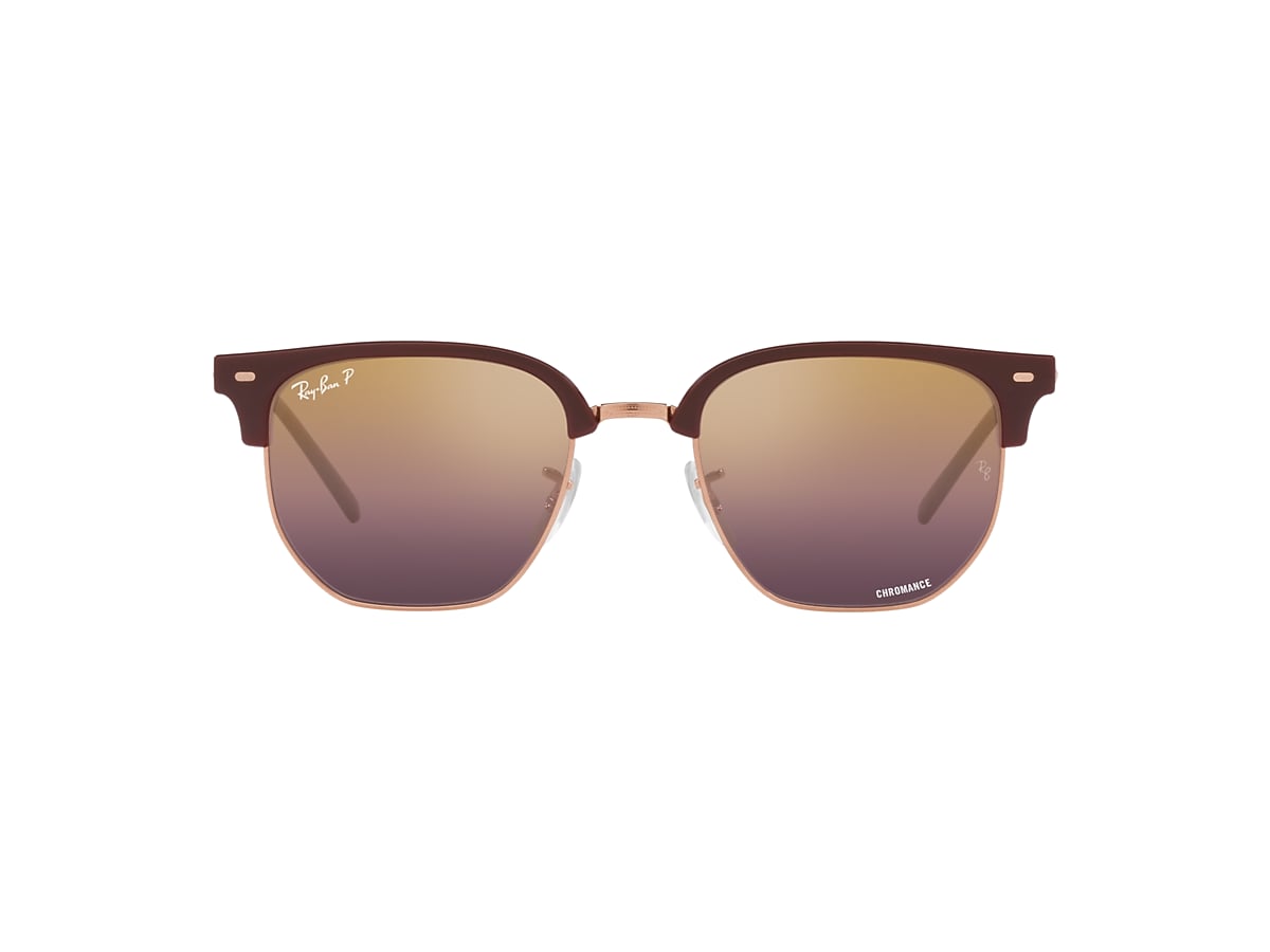 Ray-Ban RB4416 New Clubmaster 53 Gold/Red & Bordeaux On