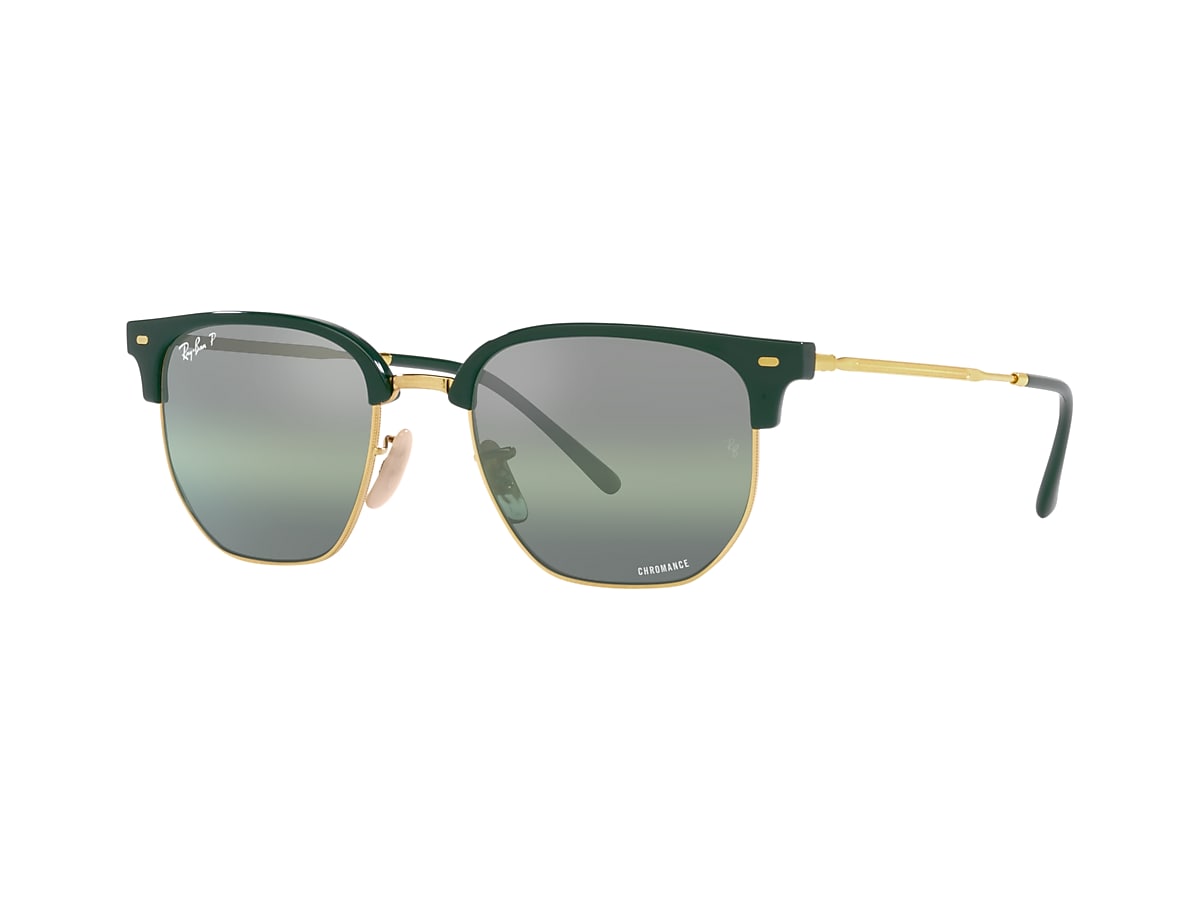 Ray-Ban RB4416 New Clubmaster 53 Silver/Green & Green On 
