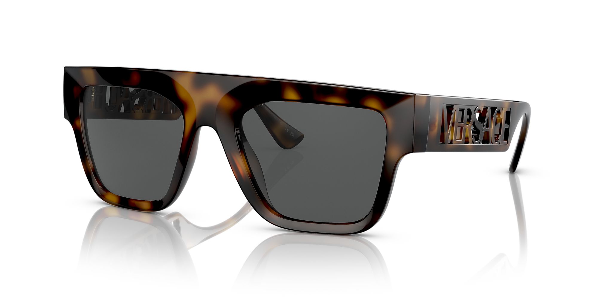 Versace VE4430U 53 Dark Grey & Havana Sunglasses | Sunglass Hut Australia