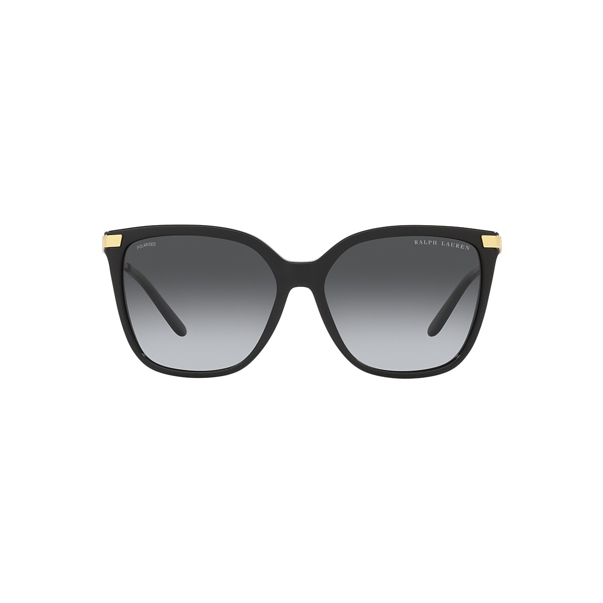 RALPH LAUREN RL8209 The Jacquie Shiny Black - Women Sunglasses, Gradient  Grey Polar Lens
