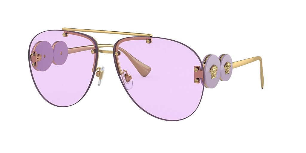 Versace VE2250 63 Light Violet & Gold Sunglasses Sunglass Hut Australia