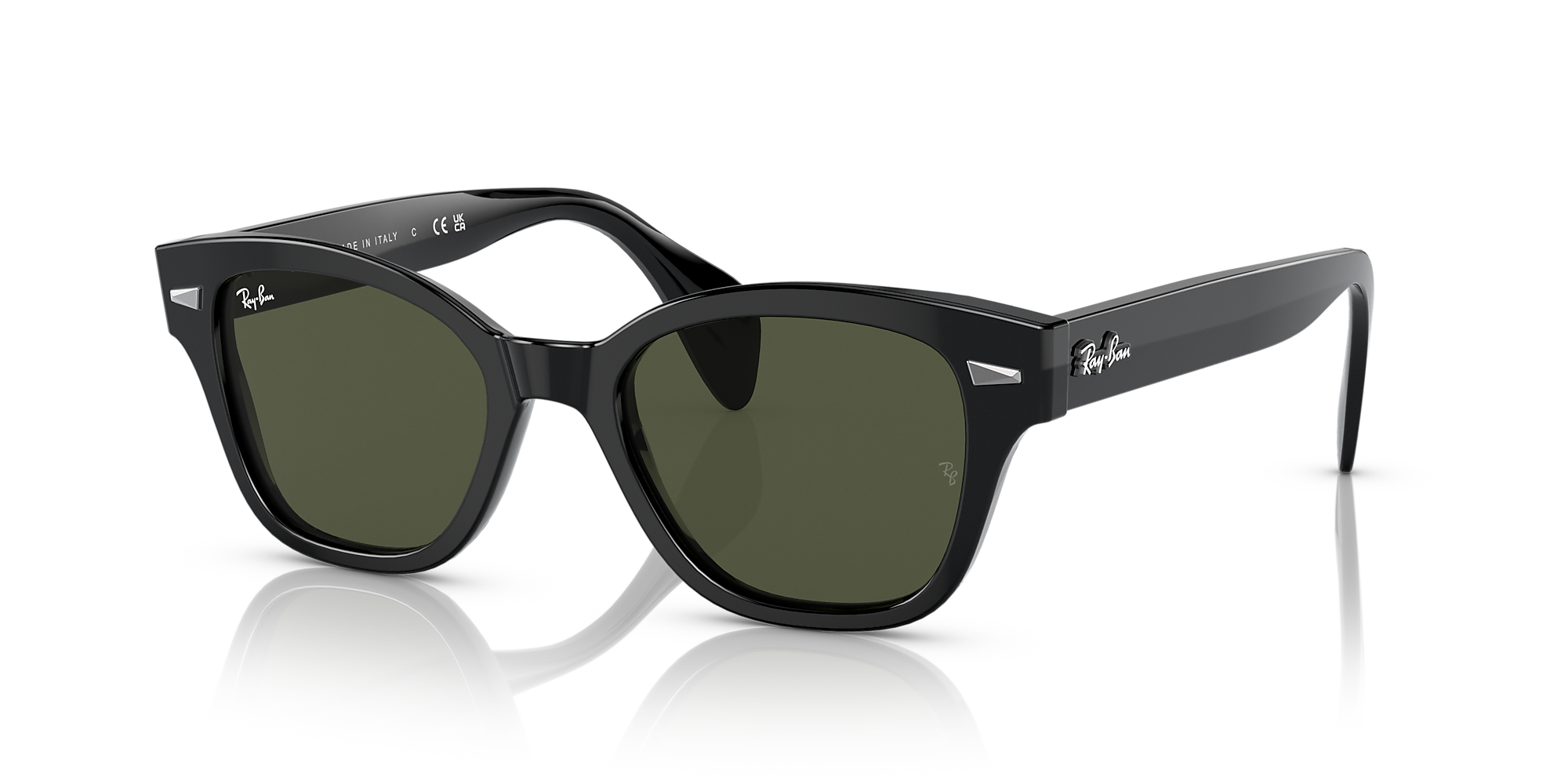 Ray-Ban RB0880SF 53 Green & Black Sunglasses | Sunglass Hut USA