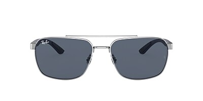 Ray-Ban RB3701 59 Dark Grey & Silver Sunglasses | Sunglass Hut USA