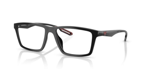 Óculos de sol Emporio Armani EA4189U, formato quadrado, armação em acetato vermelho, lente cinza