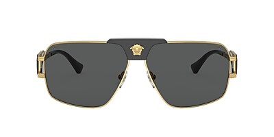 Versace VE2251 63 Dark Grey Gold Sunglasses Sunglass Hut USA