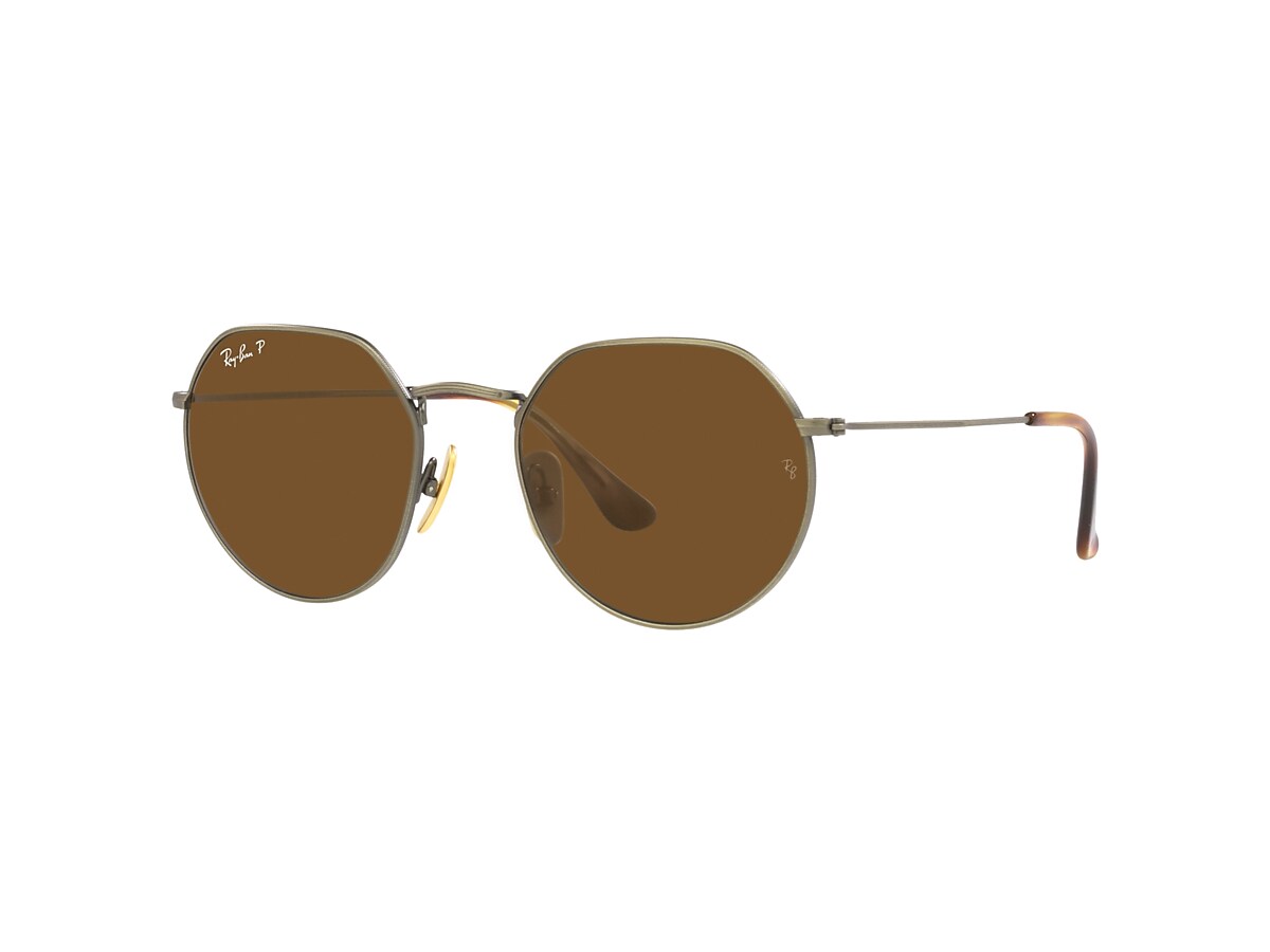 Ray-Ban RB8165 Jack Titanium 51 Brown & Gold Polarized