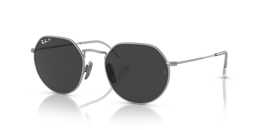 Ray-Ban RB8165 Jack Titanium 51 Black & Silver Polarized Sunglasses |  Sunglass Hut USA