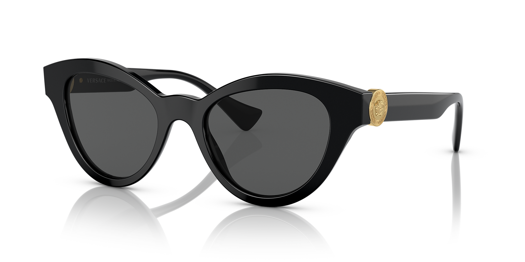 Versace VE4435 52 Dark Grey & Black Sunglasses | Sunglass Hut USA