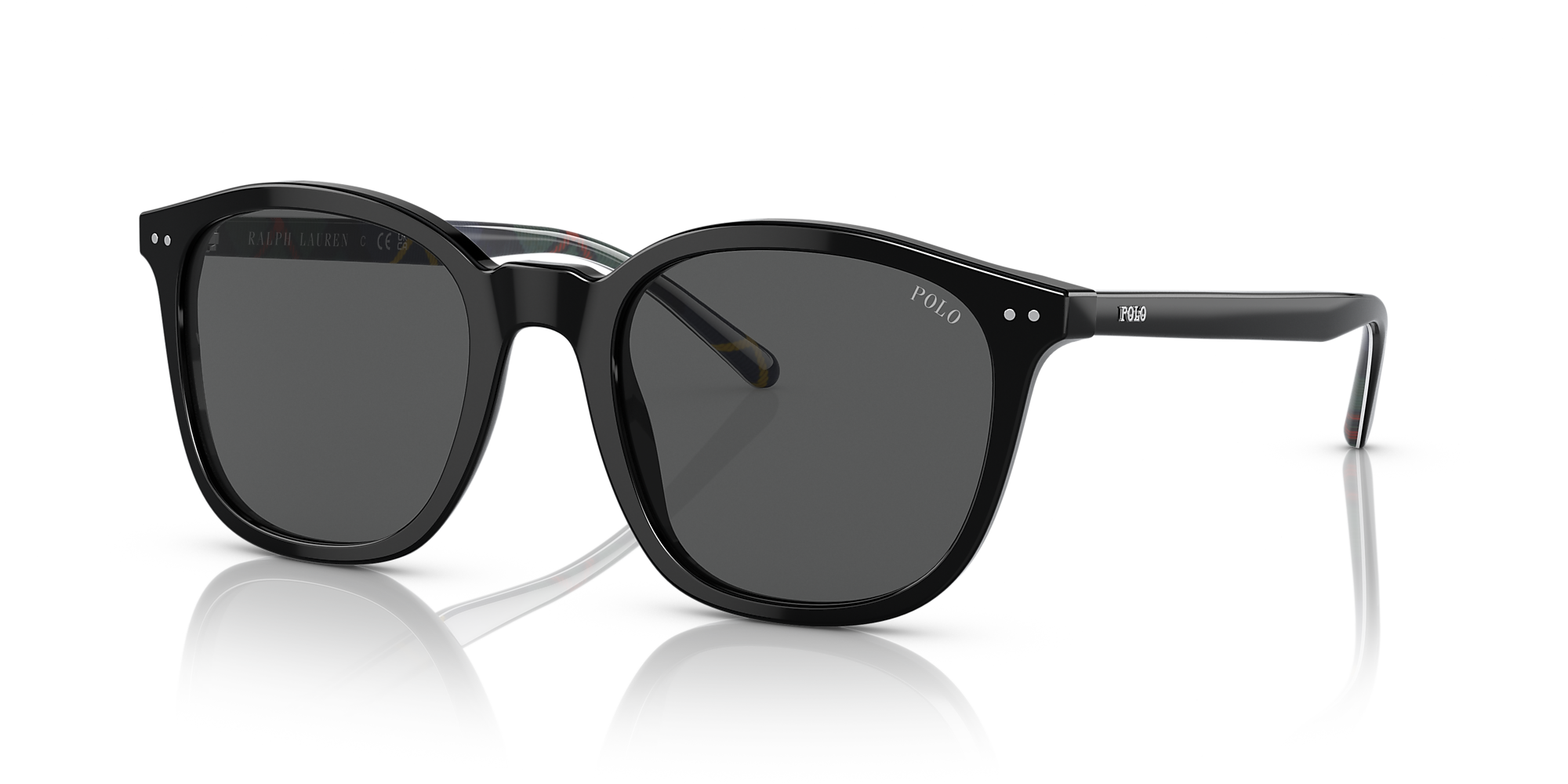 Polo Ralph Lauren PH4188 53 Grey & Shiny Black Sunglasses | Sunglass ...