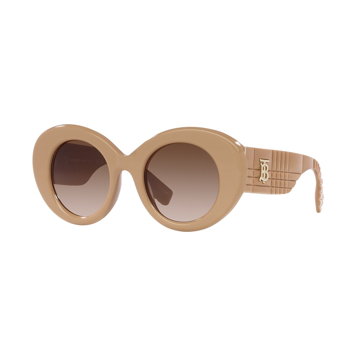 Burberry BE4370U Margot 49 Brown Gradient & Beige Sunglasses