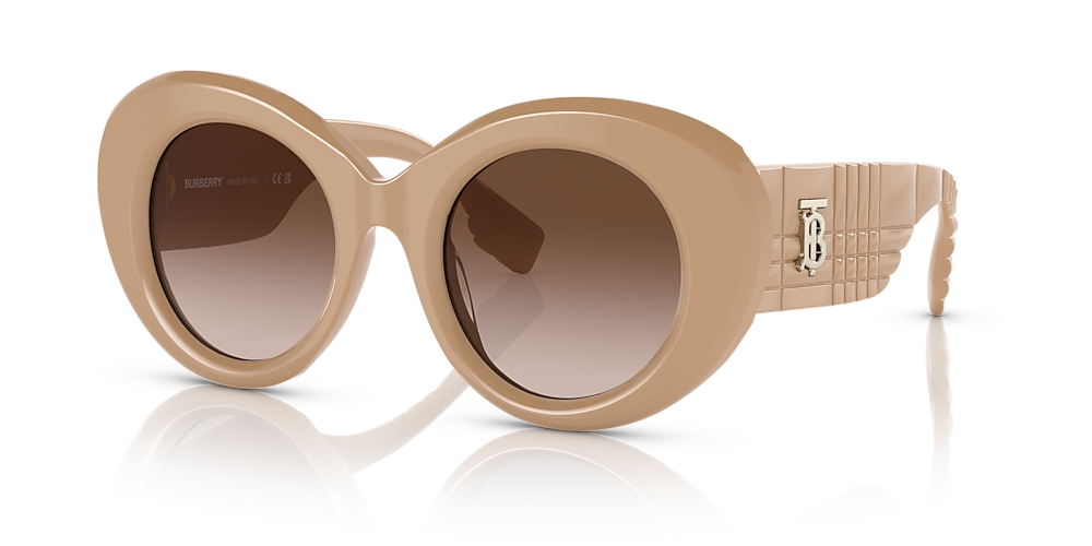 Burberry Margot 49 Brown Gradient & Beige Sunglasses | Sunglass Hut USA
