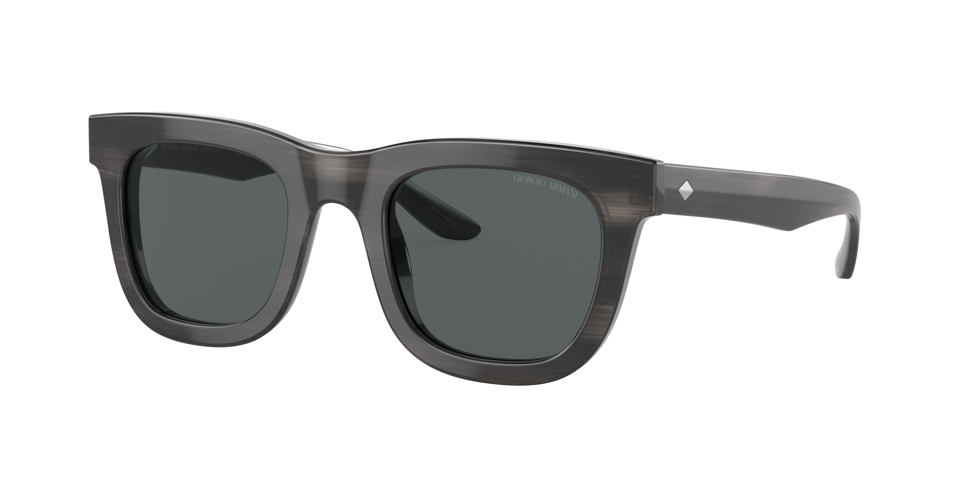 Shop Giorgio Armani Man Sunglass Ar8171 In Polar Dark Grey