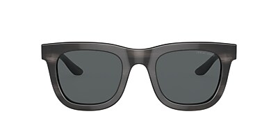 Giorgio Armani AR8171 49 Polarized Dark Grey & Striped Grey