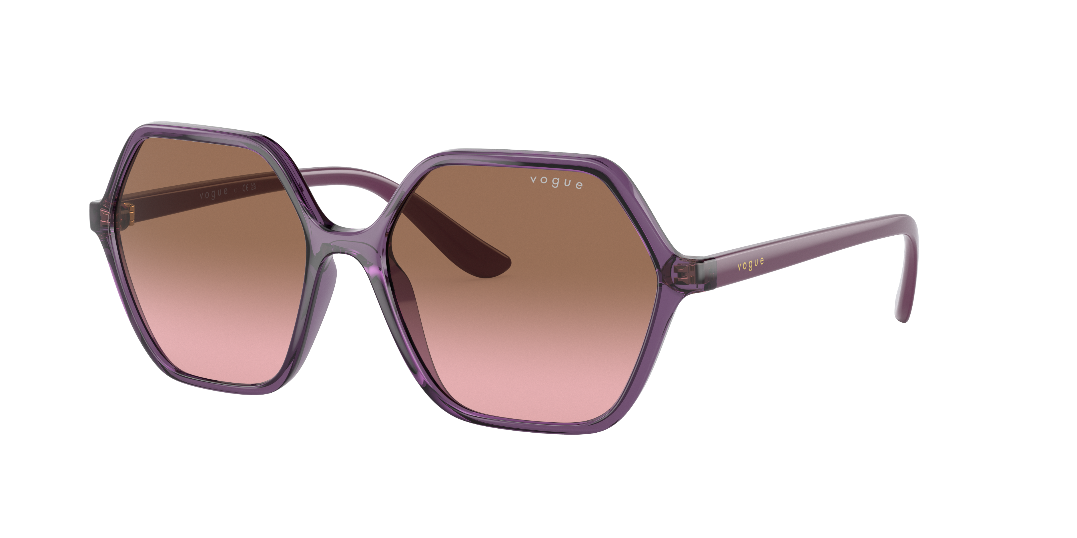 Vogue Eyewear Woman Sunglasses Vo5361s In Pink Gradient Brown
