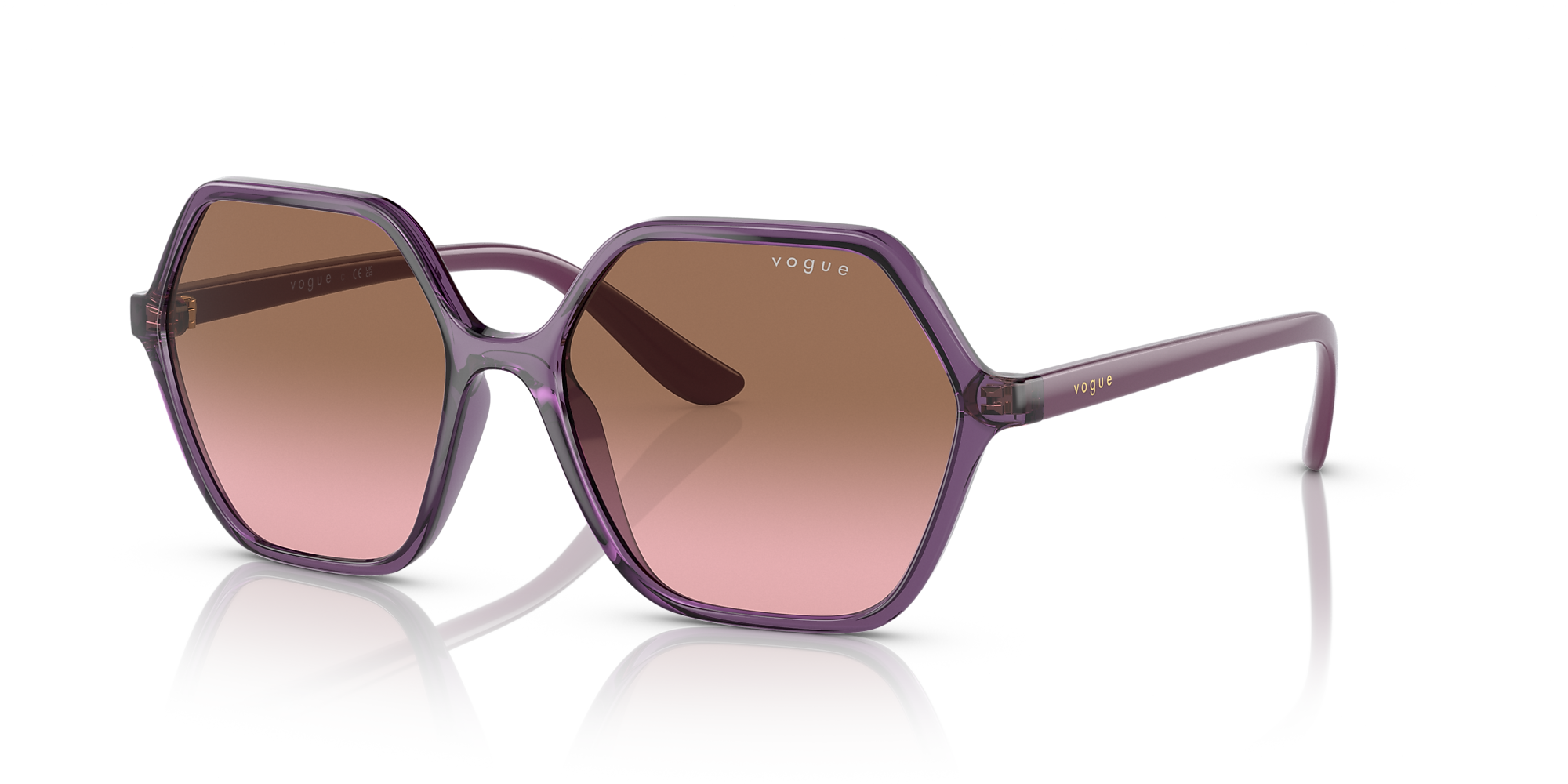 Vogue Eyewear VO5361S 55 Pink Gradient Brown & Transparent Violet