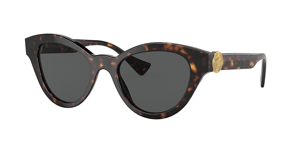 Versace VE4435F 52 Dark Grey & Havana Sunglasses | Sunglass Hut USA