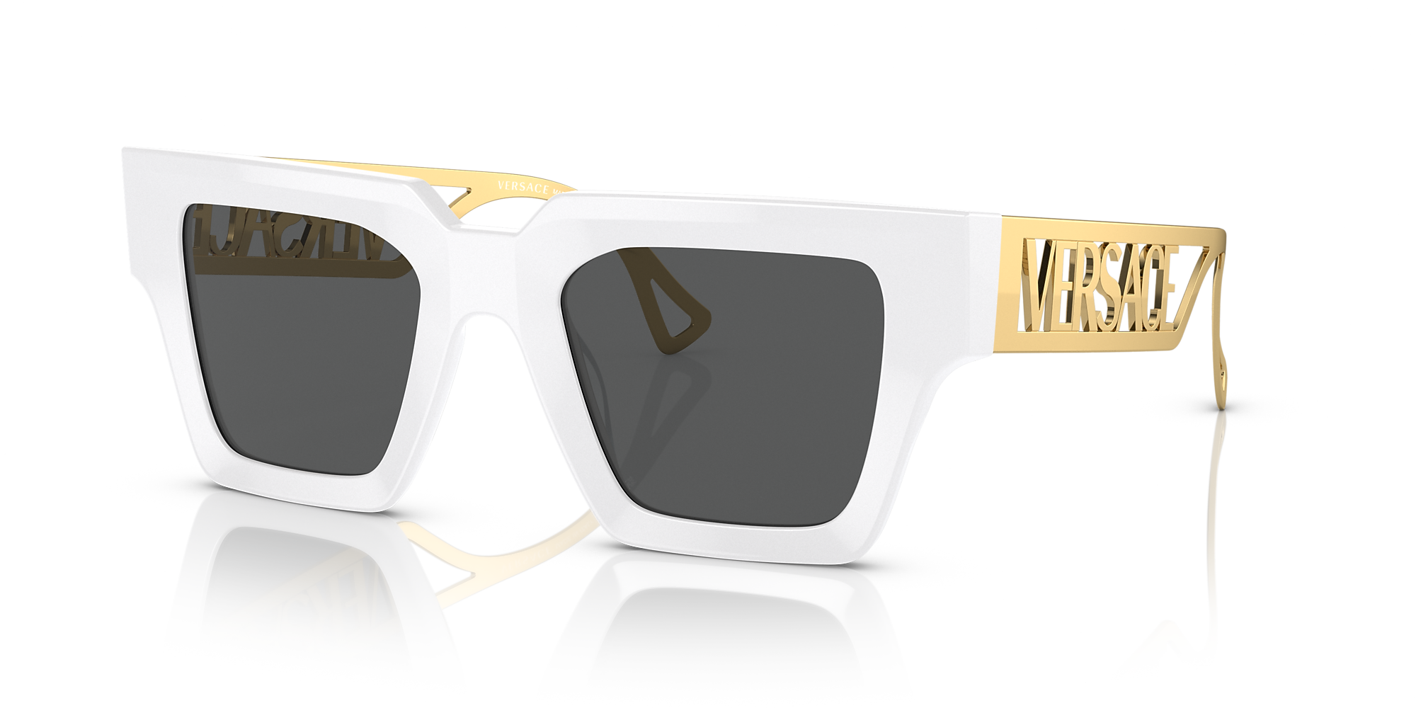 Versace VE4431F 50 Dark Grey & White Sunglasses Sunglass Hut Australia