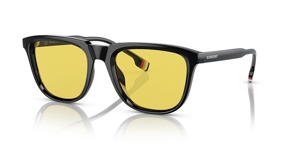 Burberry BE4381U George 54 Yellow & Black Sunglasses | Sunglass Hut USA