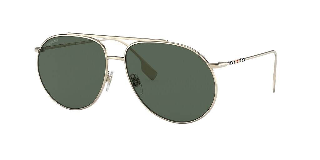 Burberry BE3138 Alice 61 Dark Green & Light Gold Sunglasses | Sunglass ...