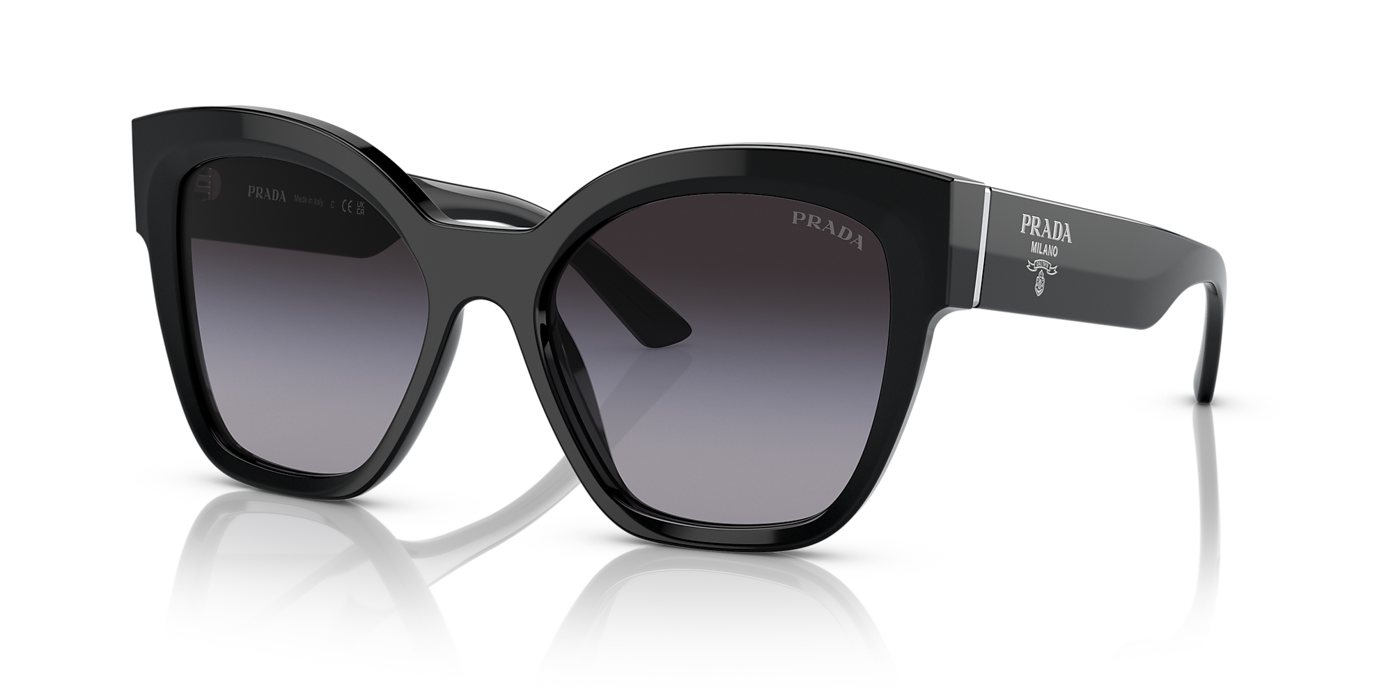 Prada PR 17ZS 54 Grey Gradient & Black Sunglasses | Sunglass Hut Australia