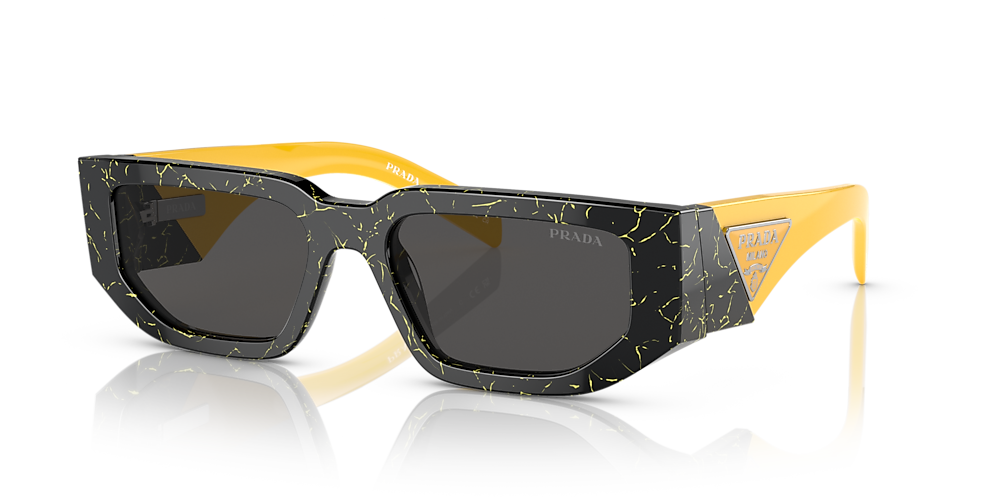 Prada PR 09ZS 54 Dark Grey & Black Yellow Marble Sunglasses | Sunglass Hut  USA